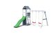 Grande Parco Giochi FLAPPI  Bianco e Grigio con 2 Altalene Scivolo e Arrampicata
