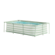 Piscina Rettangolare Tubolare Fuori Terra a Strisce Verdi 260x160x65 LUXE OLD