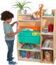 Libreria Salvaspazio con 2 Tasche Portaoggetti Pocket Storage Natural