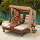 Doppia Chaise Longue con Portabicchieri Espresso e Avena 