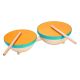Doppio Tamburo Arancione + 2 Bacchette