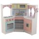 Grande Cucina Deluxe Colori Pastello ad Angolo in Legno