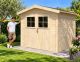 Casa L2,30 X P2,33 m H212 cm Sp 19 mm Latina in Legno  Portatrezzi Doppia Porta
