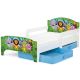 Smart Letto per Bambini in Legno con Cassetto e Materasso Motivo Giungla