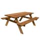 Tavolo da Picnic  154x177 cm Doppia Panca 