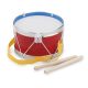 Tamburo Rosso + 2 Bacchette in Legno