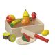 Frutta da Tagliare Coltello e Tagliere in Legno