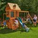Parco giochi RIDGEVIEW DELUXE Casetta Scivolo 3 Altalene Monkey Bar Arrampicata 