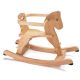 Cavallo a dondolo per bebè in legno naturale