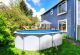Piscina Fuori Terra Ovale in Metallo Bianco con Kit Filtraggio Saphir 515x390x120 cm