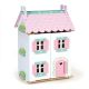 Casa Bambole Sweetheart Cottage Bianca e Rosa con 30 Accessori