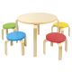 Tavolo per Bambini con 4 Sedie Colorate