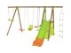Parco Giochi LEGATO con Altalena Trapezio Cavalluccio Seggiolino Scivolo Scala in Corda