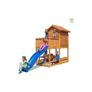 Grande Parco Giochi My House Free Time Beach con Casetta Scivolo Tavolo Picnic e Sabbiera 