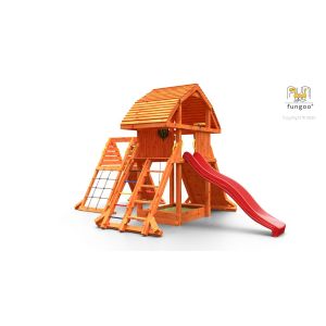 Parco Giochi Gigante Giant Spider Red con Altalena Scivolo e Set per Arrampicata 