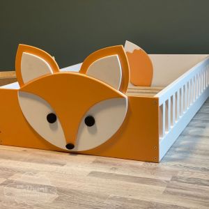 Lettino da Terra per Bambini Montessoriano con Sponde e Cancello FOX