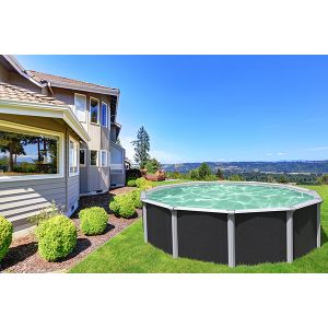 Piscina Fuori Terra Rotonda Osmose Antracite Ø 4,90 x h.1,32 m