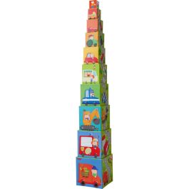 HABA 302030 - Cubo Impilabile Raperonzolo, Giocattolo In Legno Per Bambini, Prodotto In Italia - 2