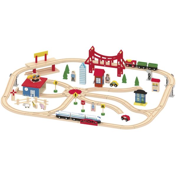 Tiny Land Ferrovia Di Legno Pista Legno Pista Di Trenini Tiny Land - Main Image